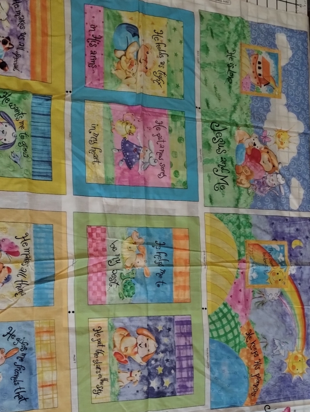 Jesus And me soft Book Fabric Panel By Daisy Kingdom